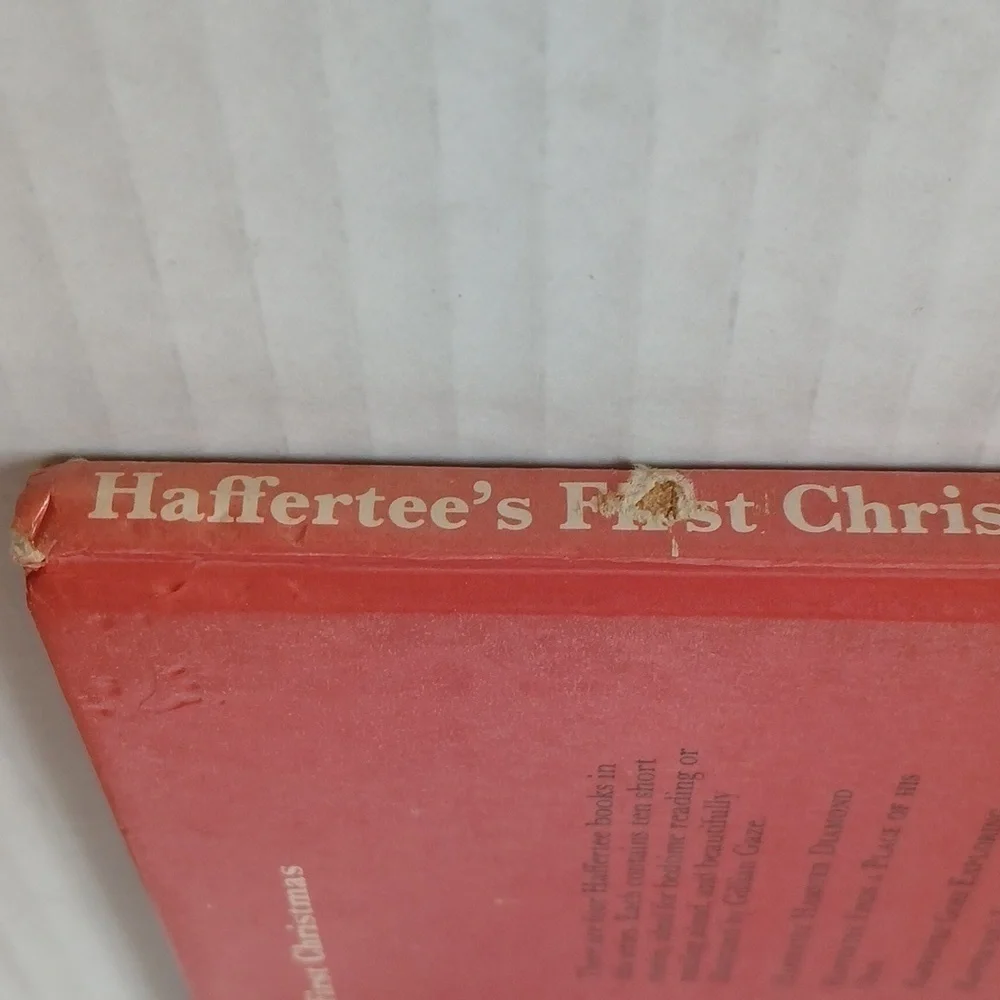 Vintage Book Haffertee's First Christmas Hardcover 1st Edition 1977 Children's